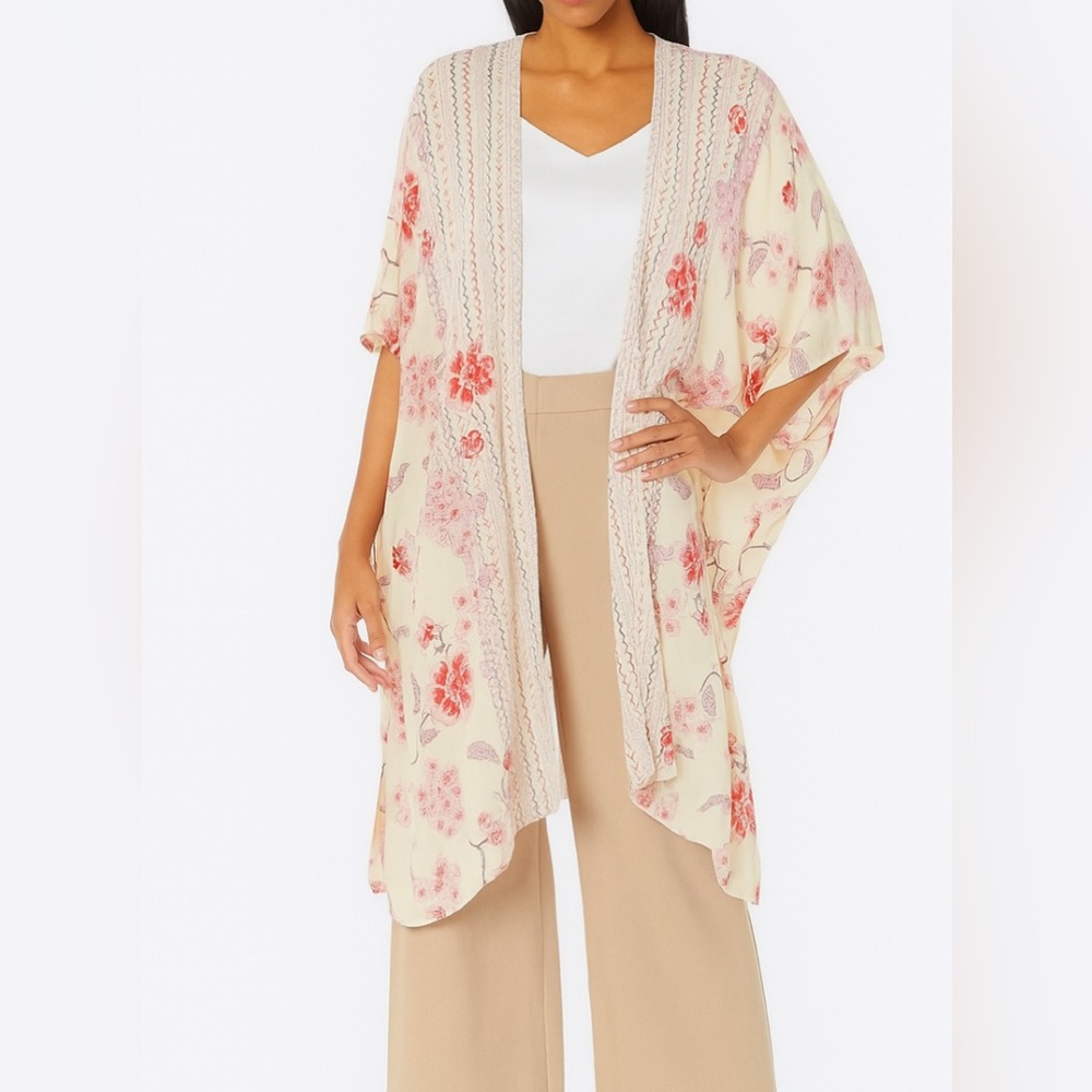 Gypsy Los Angeles Floral Kimono Top - Picture 7 of 7